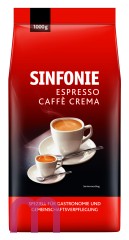 Jacobs Sinfonie Espresso Caffè Crema  1kg Ganze Bohne, Hybridbohne